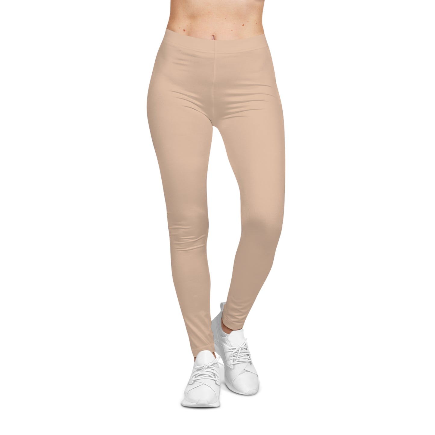 Desert Sand Tan Color Women's Poly-Span Casual Leggings XS-2XL