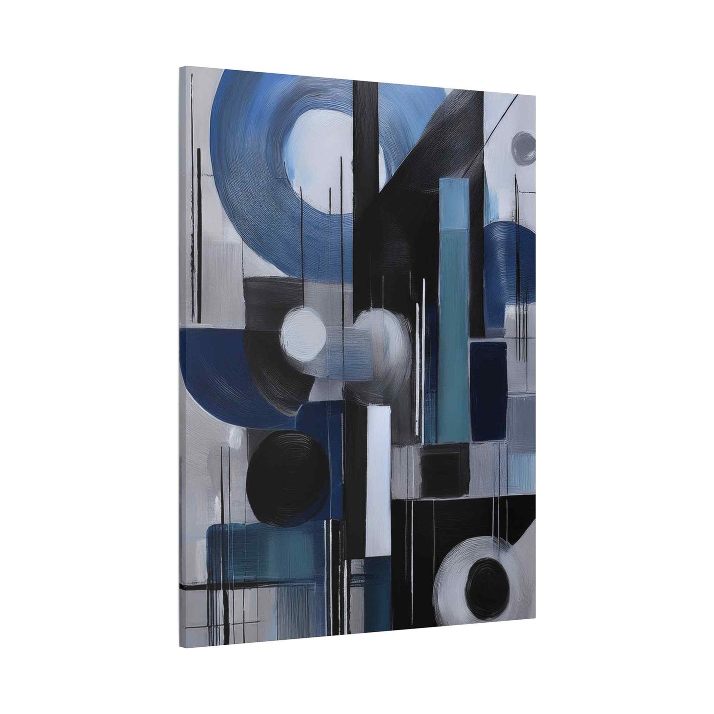 Blue Abstract Painting Print Canvas 20x24,20x30,24x30, 24x32,24x36,30x40, 32x48,36x48,40x60 Pine-Wood Inner Frame ABS-28