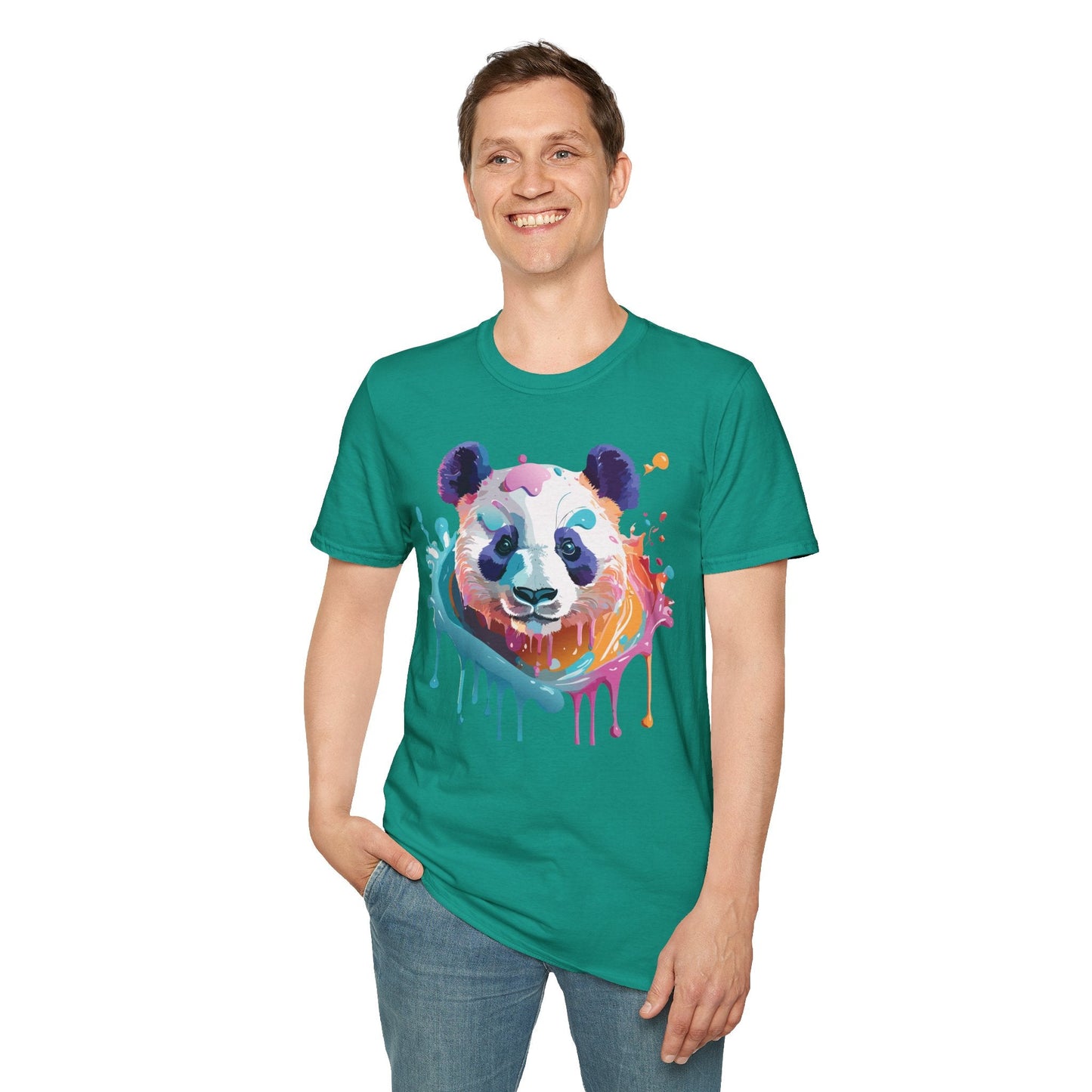 Panda Shirt T Shirt Softstyle 64000 Gildan 100 Percent Ring Spun Cotton Comfortable Animal Tee