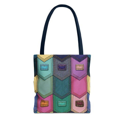 Denim Canvas Bag, Tote Bag Denim Printify