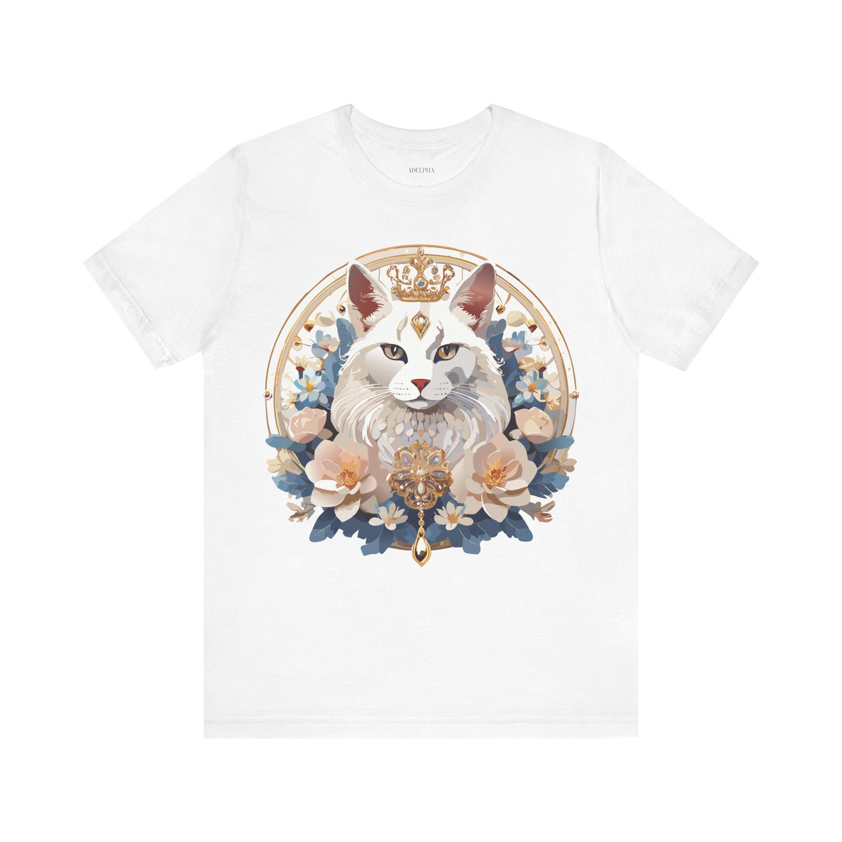 Medallion Graphic Unisex Cotton Bella+Canvas Tee with Floral Art Design m61