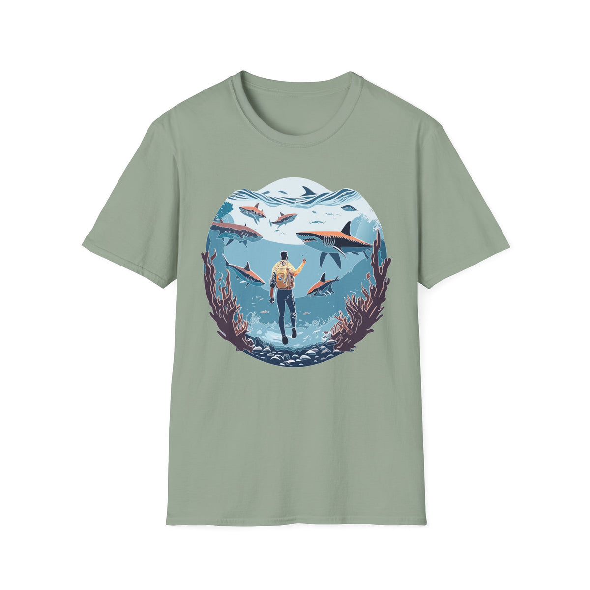 Ocean U boat Graphic Tee Gildan Unisex 100 Cotton Tee Shirt c34