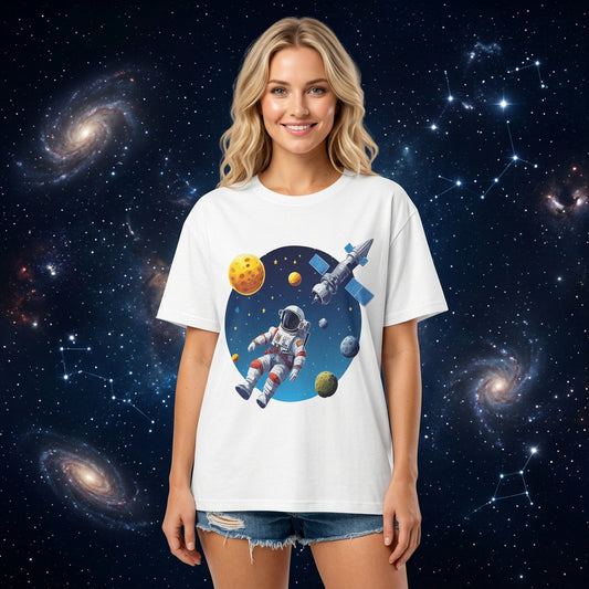 Cosmos Astronaut Graphic Tee Staple Unisex 100 Cotton Tee Shirt - CS-22