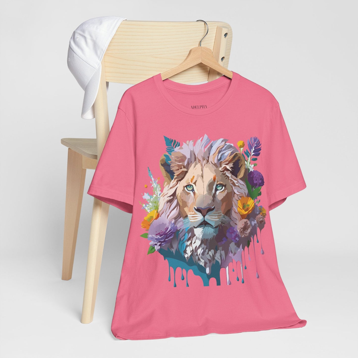 Lion Graphic Unisex 100 Cotton Vintage Animal Artwork Tee 3