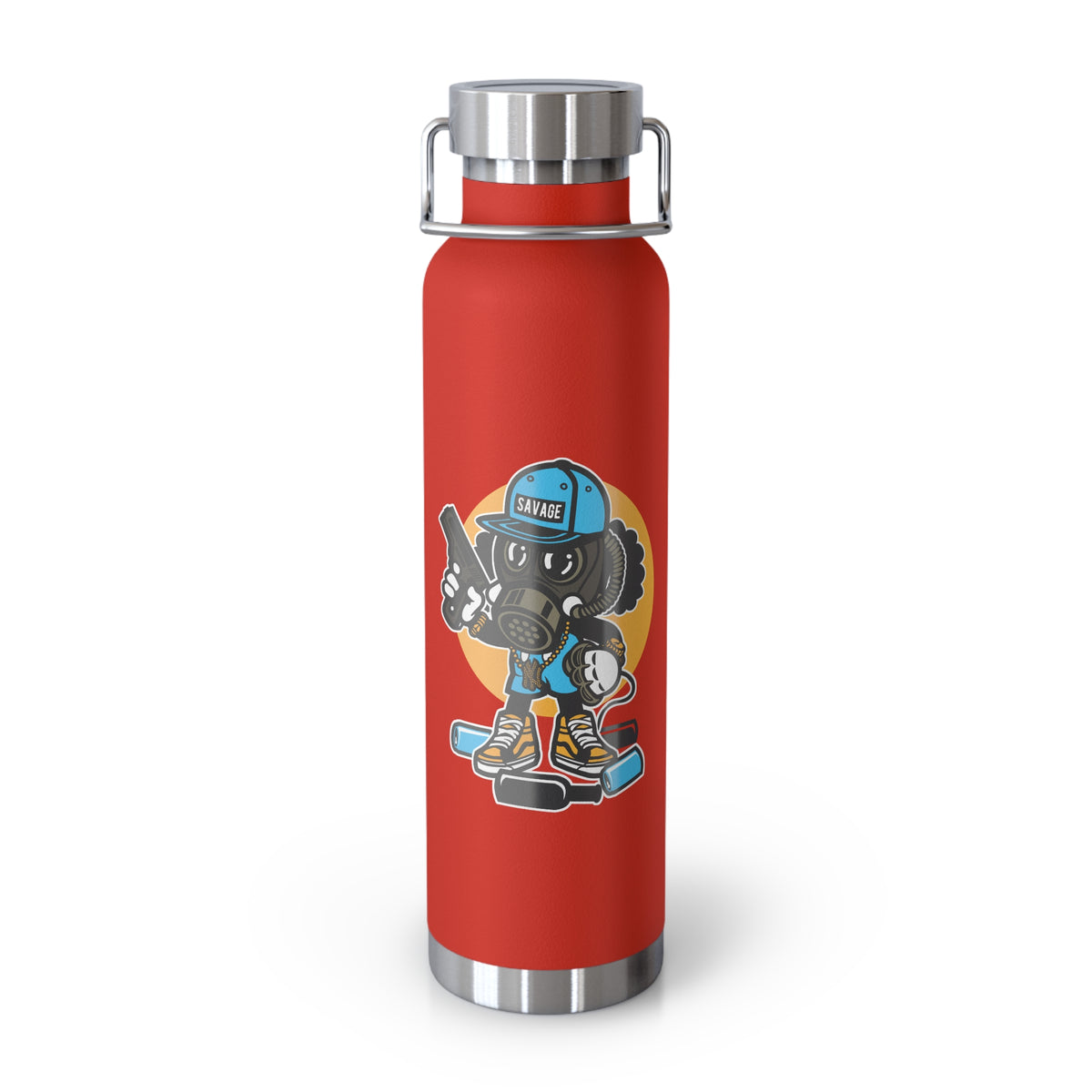 22oz Copper Insulated Water Bottle with Cartoon Design - CV48