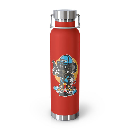 22oz Copper Insulated Water Bottle with Cartoon Design - CV48