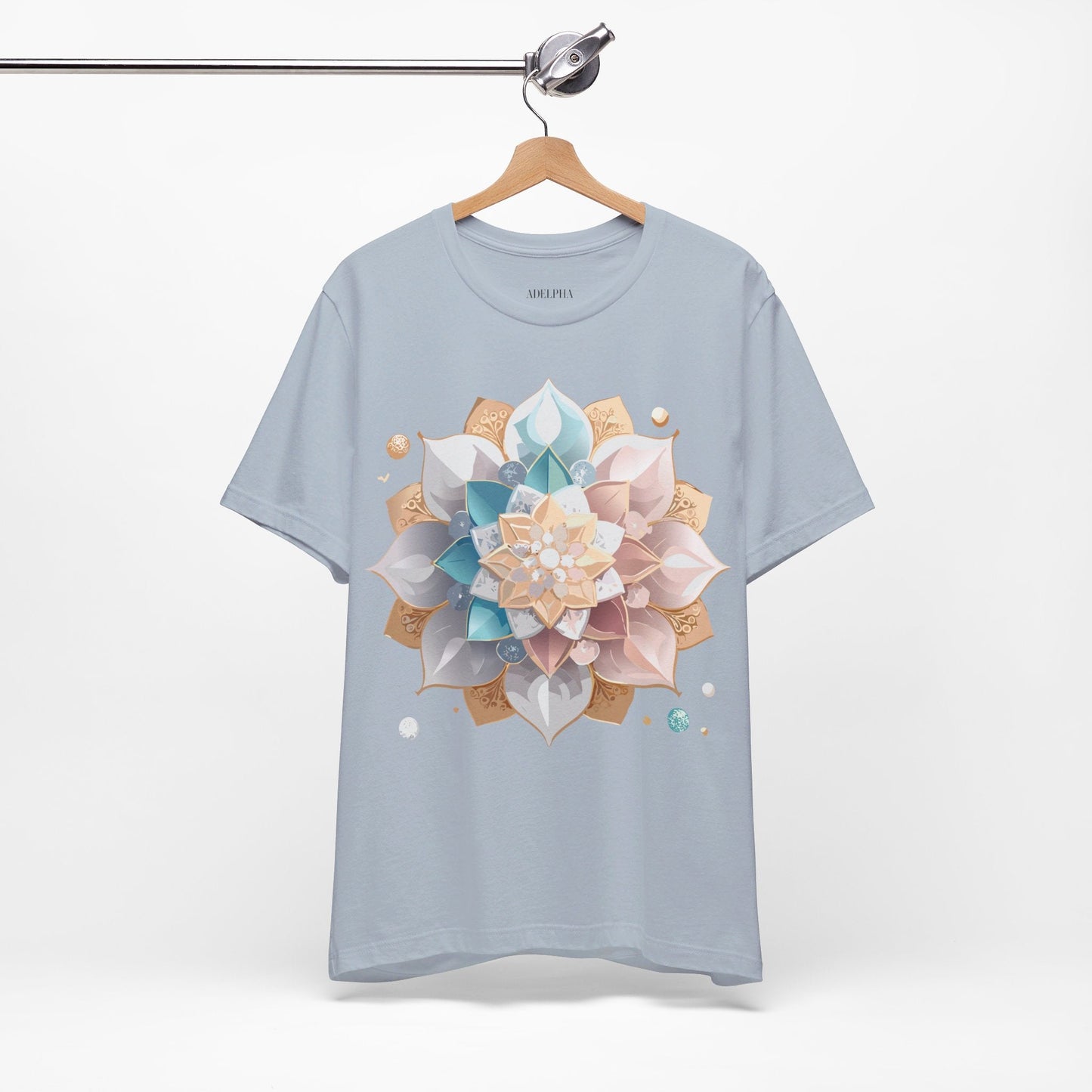 Adelpha Mandala Graphic Tee Unisex Jersey Short Sleeve Art Design Shirt Premium Comfort Wear