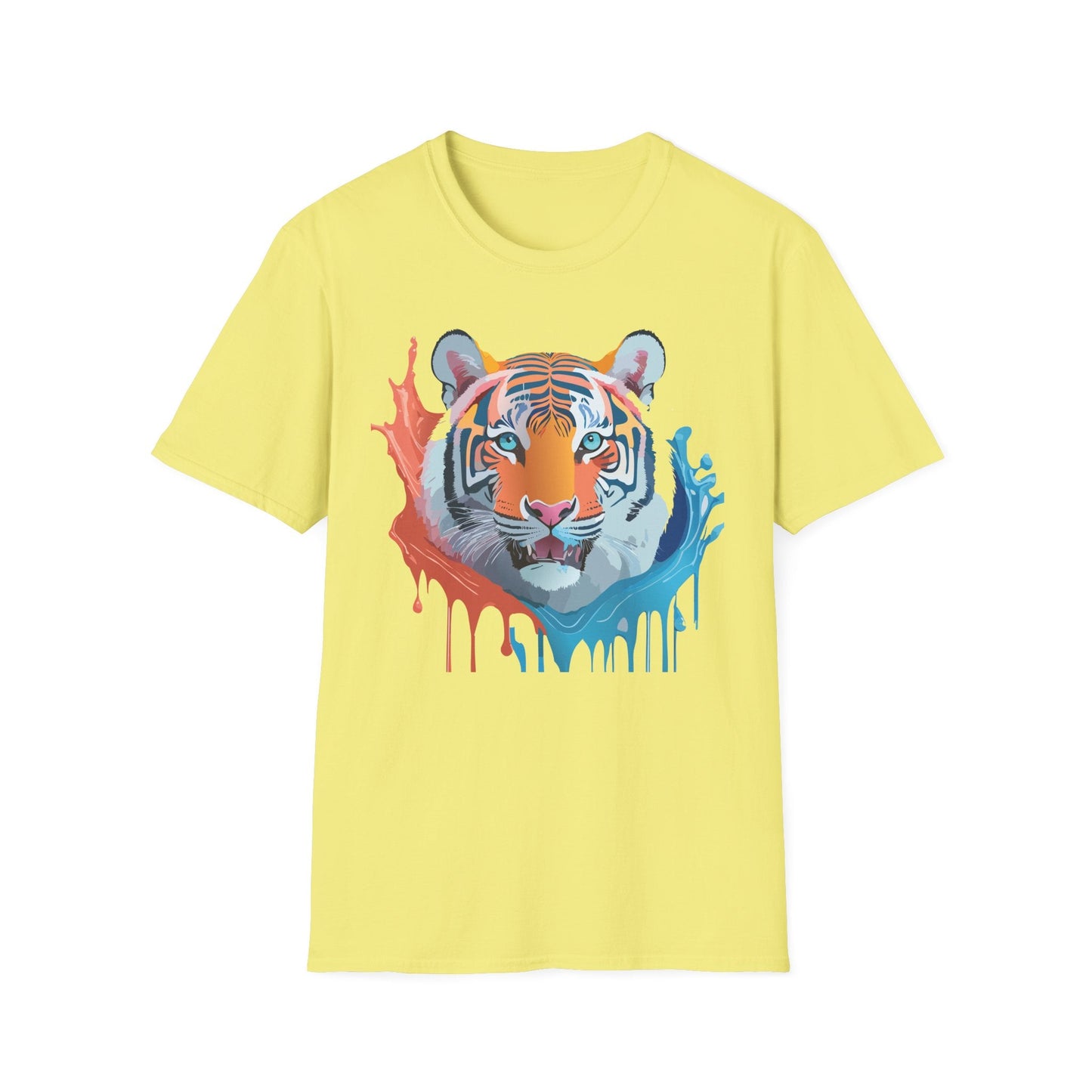 Unisex Tiger Tee Gildan Softstyle Animal Print Shirt Ring Spun Cotton