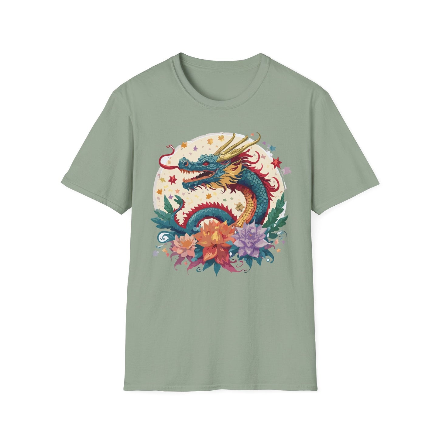 Dragon Graphic Unisex 100 Cotton Tee with Animal Artwork Design 5