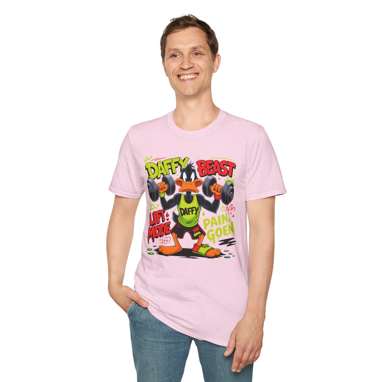 Cartoon T Shirt Funny Animals Print Unisex Animation Tee Gildan Softstyle 64000