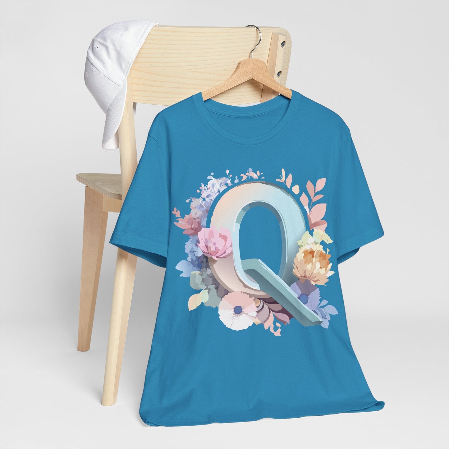 Letter Q Shirt Unisex Graphic Tee With Vintage Inspired Artwork By Adelpha Premium Quality