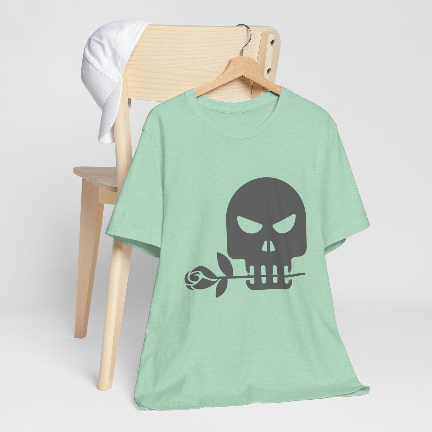 Unisex Cotton Tee Shirt with Skull