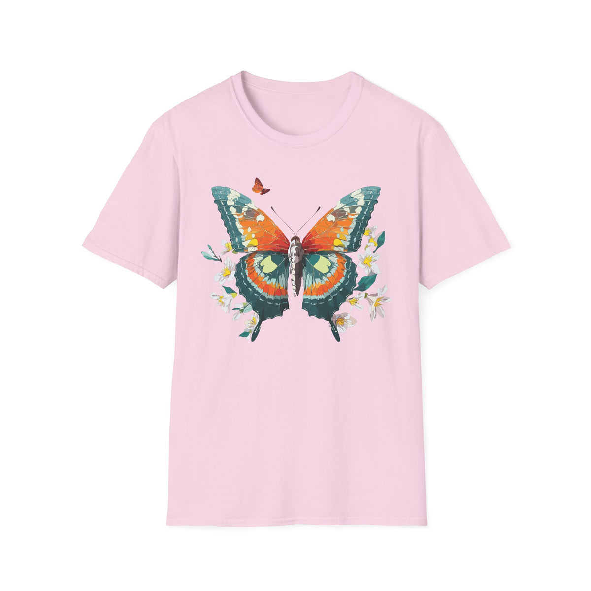 Colorful Watercolor Butterfly T-Shirt | Floral Graphic Tee Unisex 100 Cotton Gildan T-Shirt