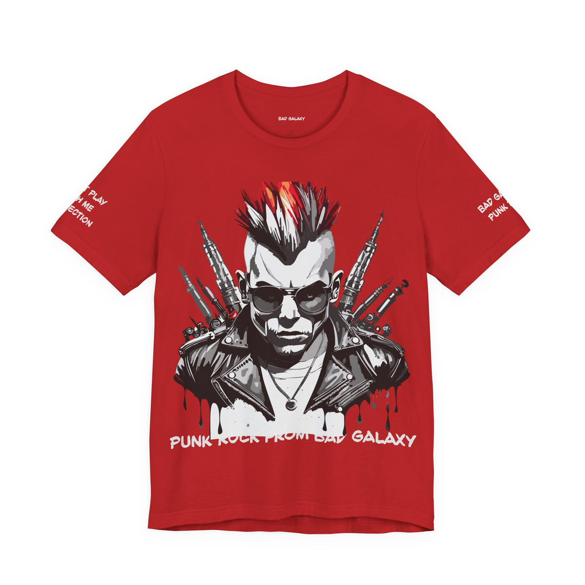 Punk Rock Graphic Unisex Cotton Bella+Canvas Tee with Art Design b27
