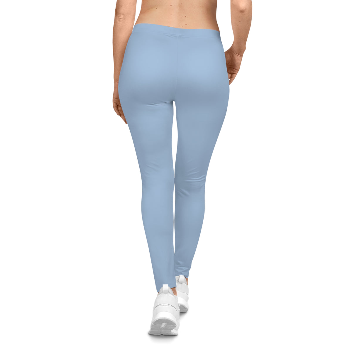 Hope Blue Color Women's Poly-Span Casual Leggings XS-2XL