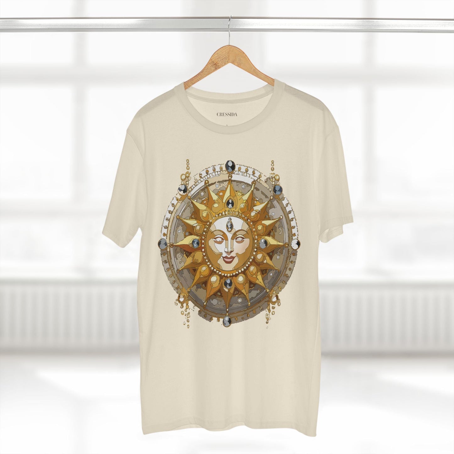 Gold Sun Graphic Unisex 100 Cotton T-Shirt with Golden Art Design 9