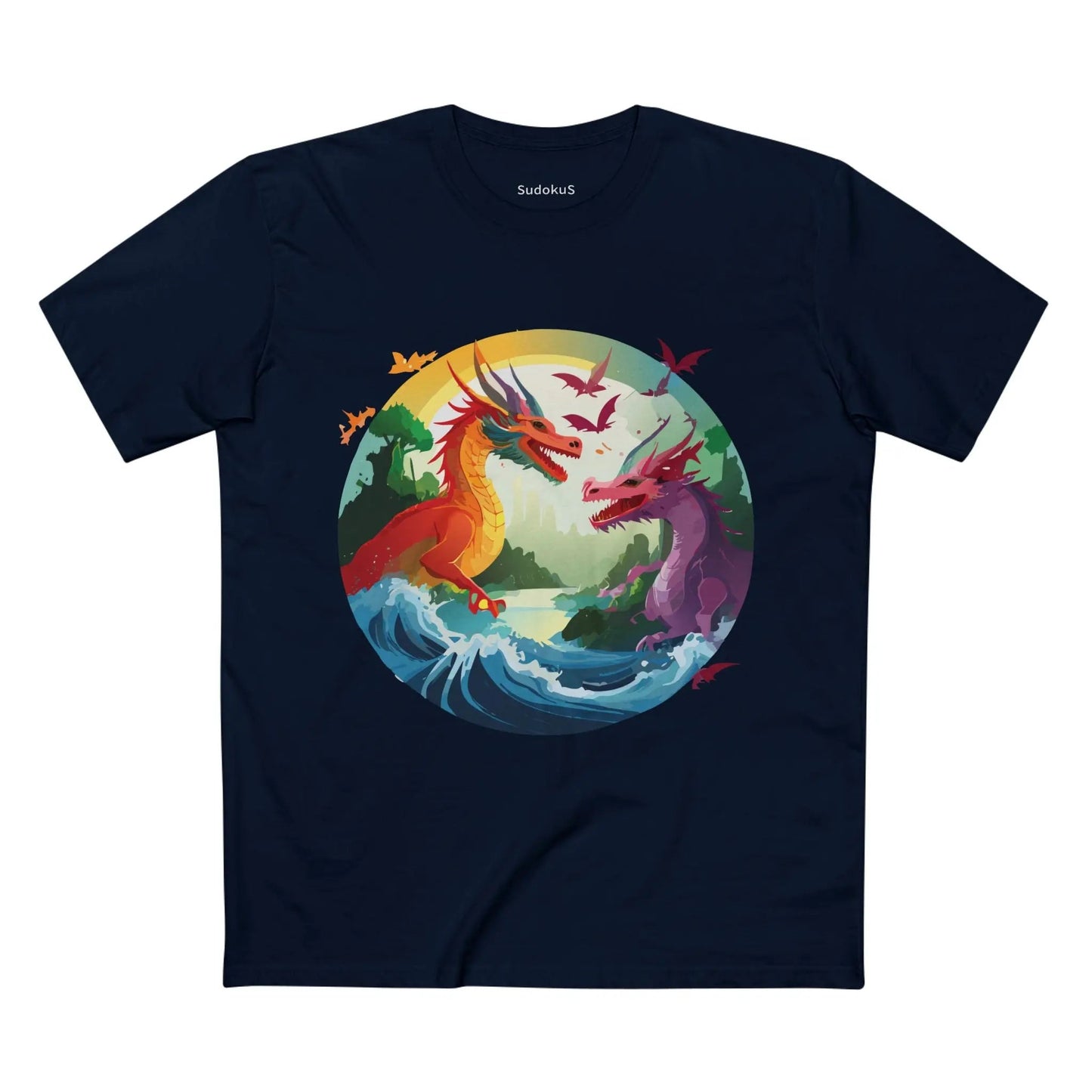 Dragon Graphic Unisex 100 Cotton Staple Tee 16