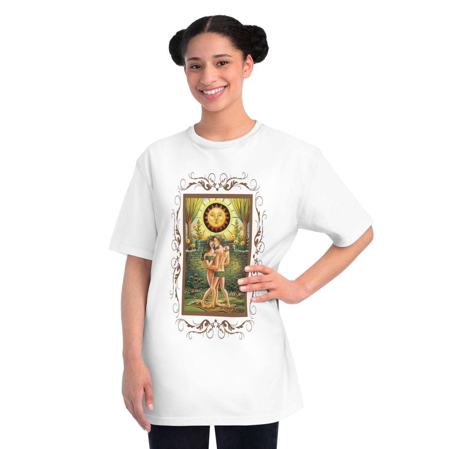 T-Shirt aus Bio-Baumwolle, Unisex, mit Tarotkarten