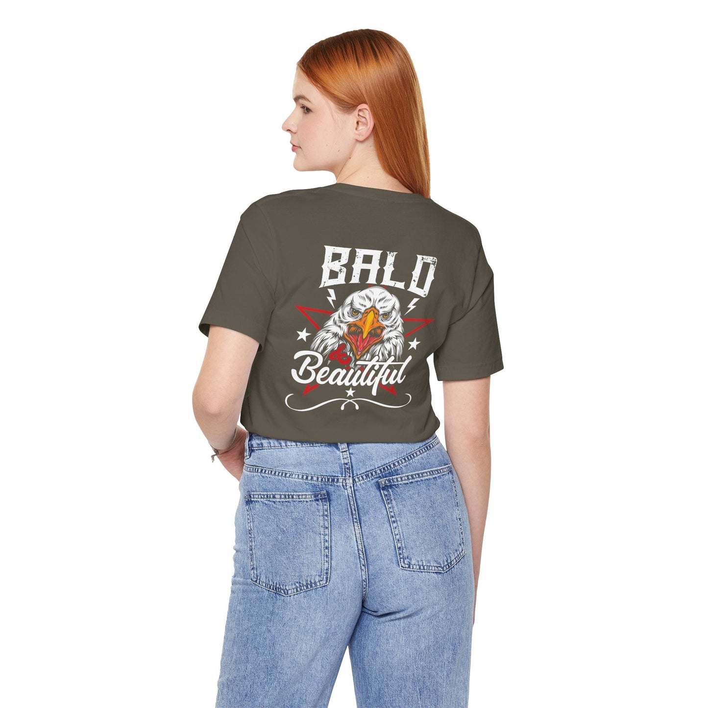 Bald Eagle Graphic Illustration Unisex Cotton Tee a3
