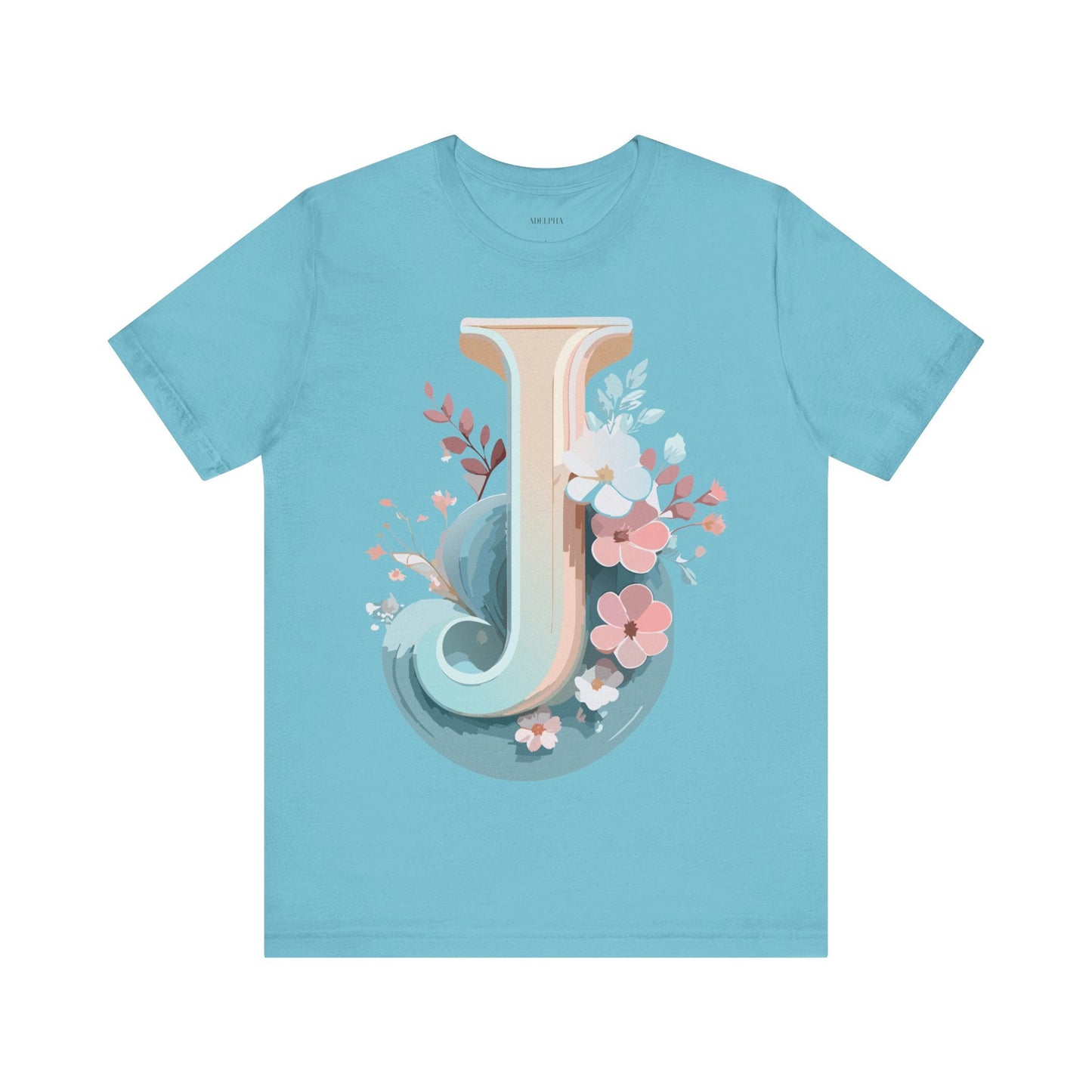 Letter J Shirt Graphic Tee For Unisex Style By Adelpha Vintage Inspired Art Tee Design