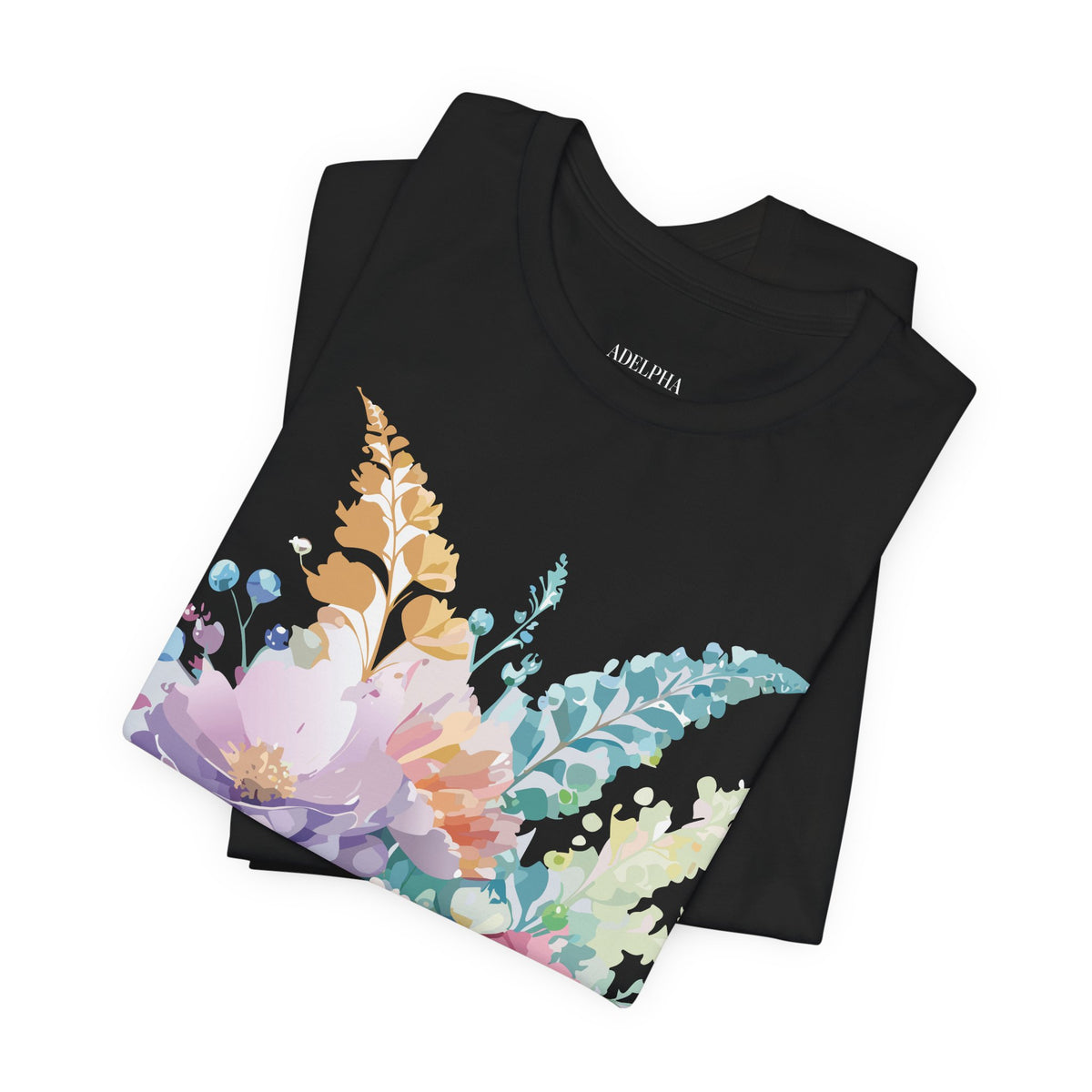 Floral Graphic Tee Shirt - Bella+Canvas Unisex 100 Cotton 10