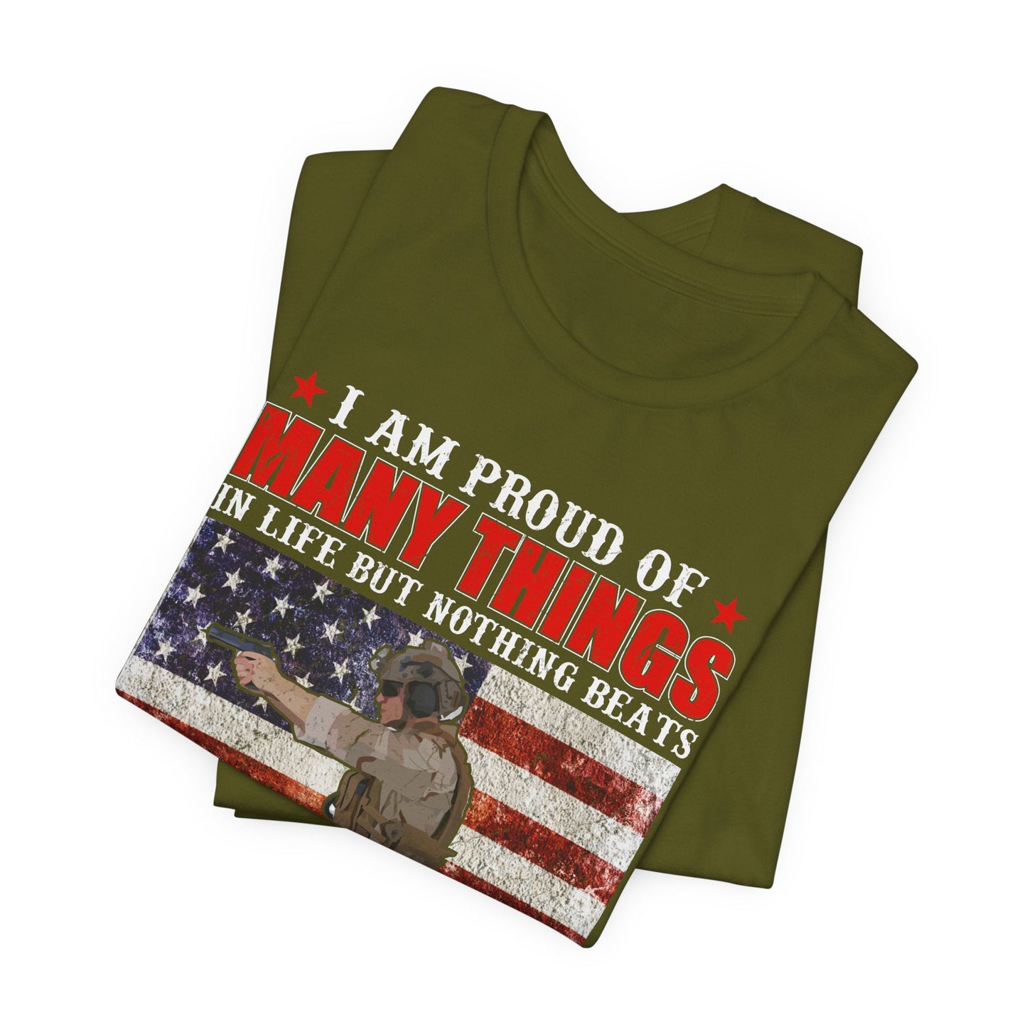 Army Veteran Patriotic Graphic Design Unisex Cotton T-Shirt v28