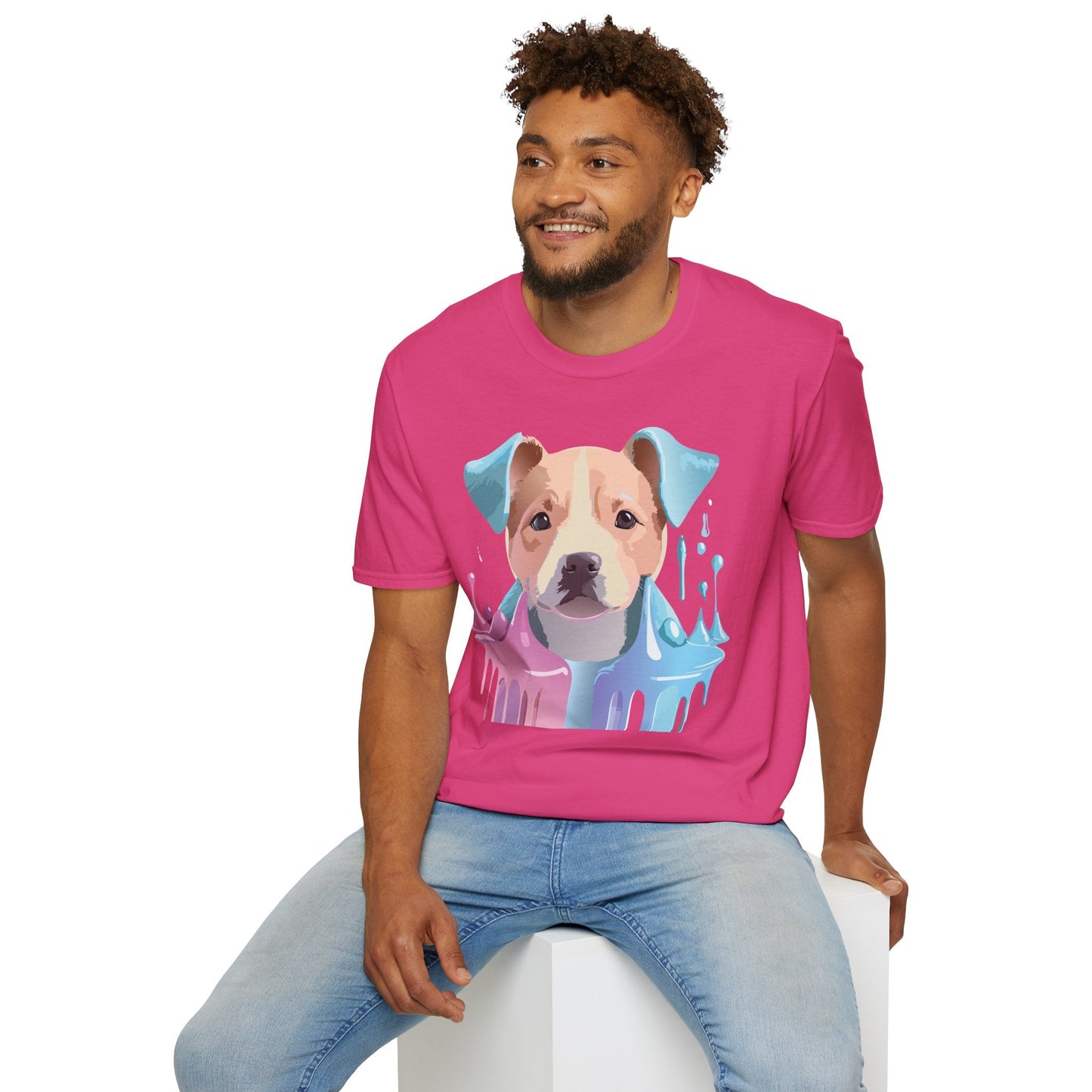 Dog Shirt Unisex Animal Tee Softstyle Gildan 64000 Cotton Tee