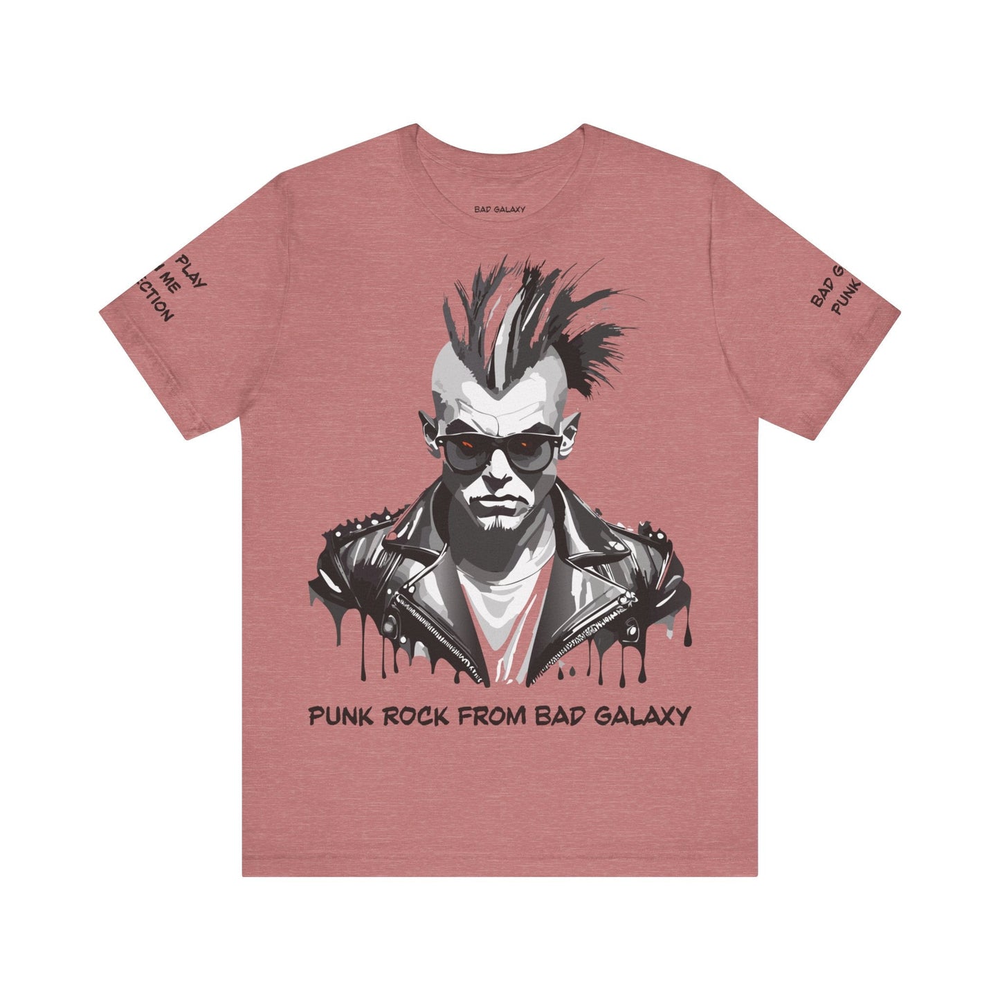 Punk Rock Tee Shirt From Bad Galaxy Made To Order 100 Percent Cotton With Eco Friendly Inks