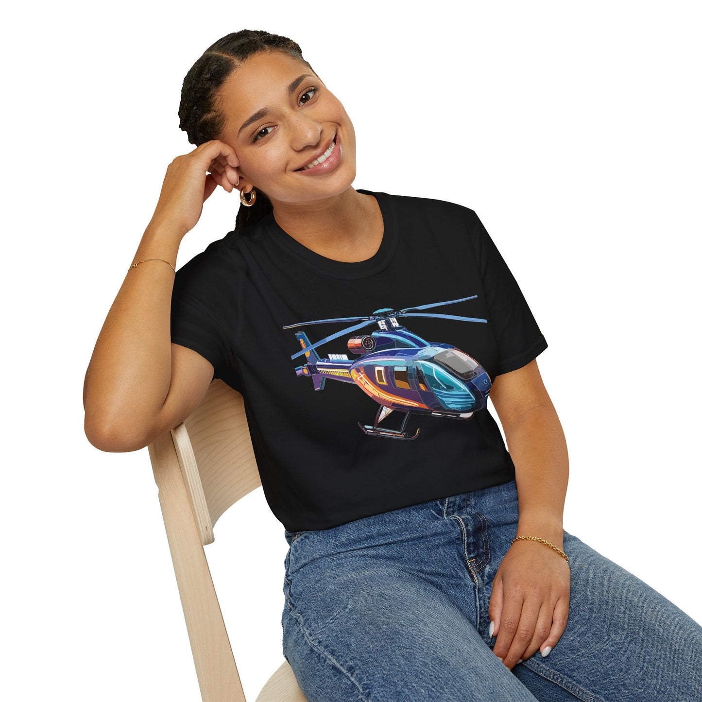 Chopper Helicopter Shirt Unisex T Shirt Softstyle 100 Percent Cotton Comfort Wear