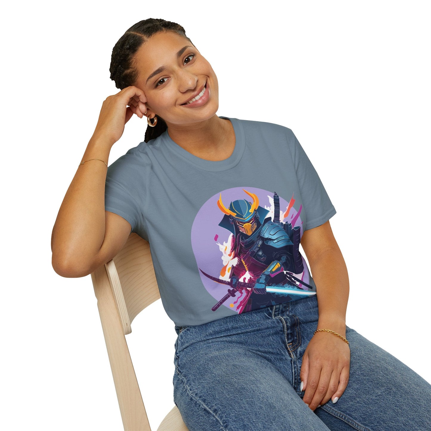Samurai Shirt Unisex Softstyle Tee 100 Percent Ring Spun Cotton Comfortable Everyday Wear