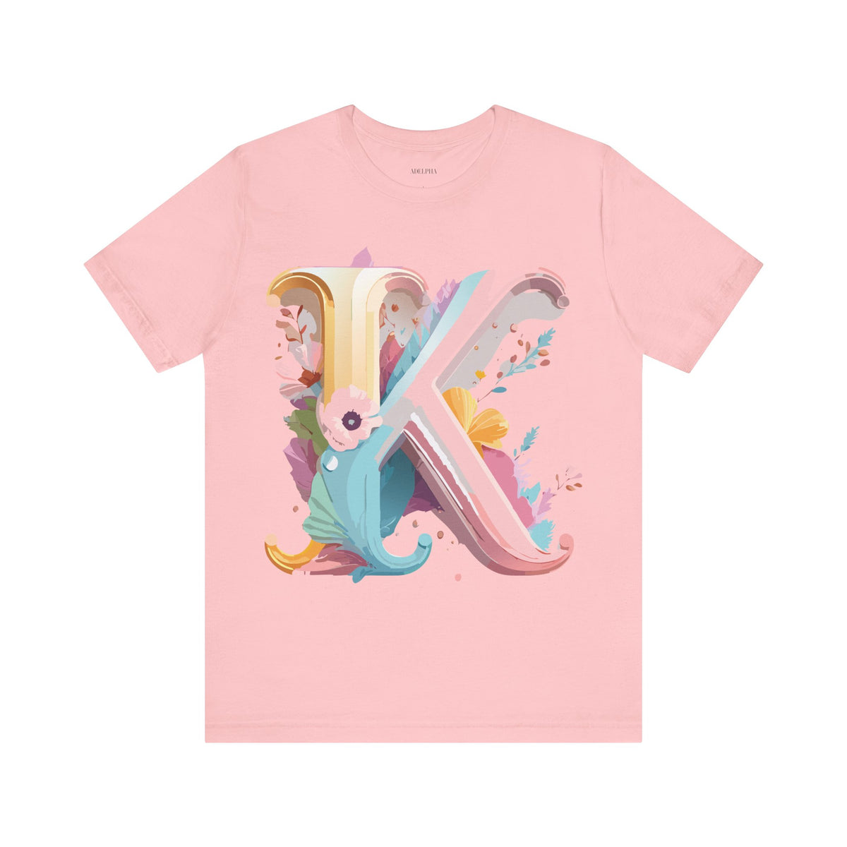 Letter K Graphic Unisex Cotton Bella+Canvas Tee with Art Letter Design