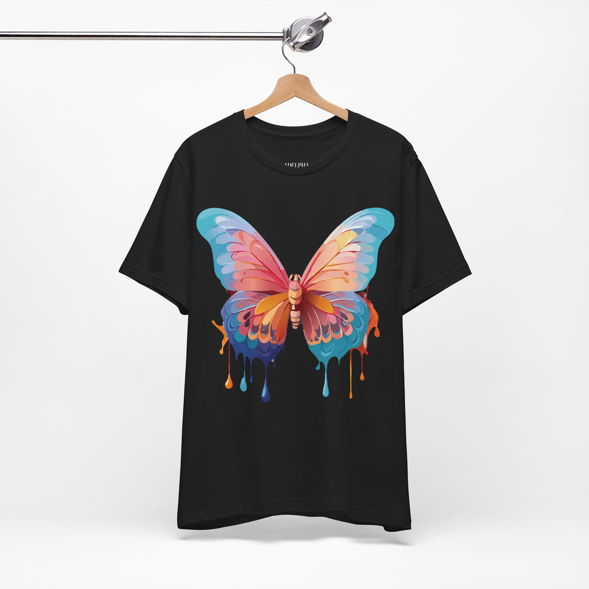 Butterfly Graphic Unisex Cotton Bella+Canvas Tee with Art Design n69