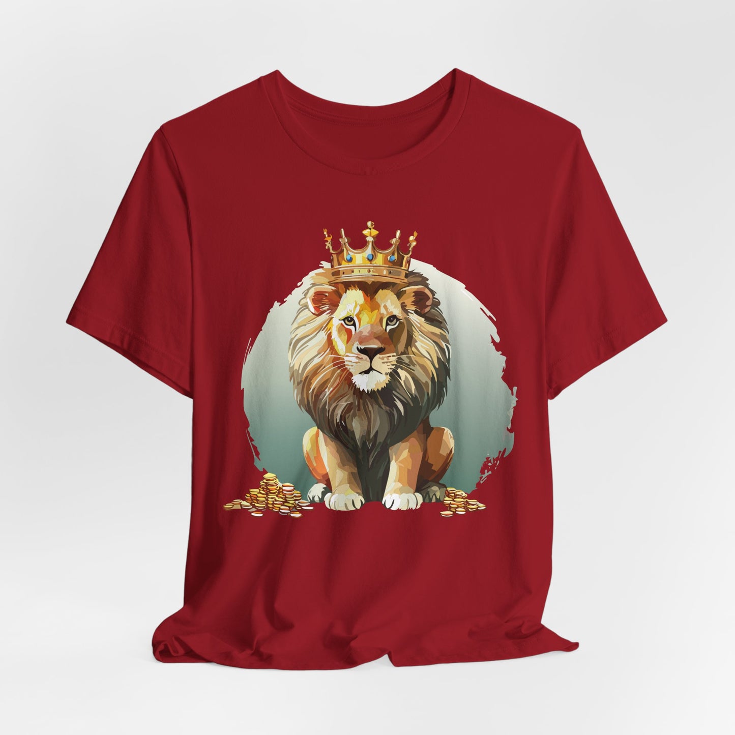 Regal Lion Short Sleeve Tee, Animal Shirt, Lion Tee, Unisex Top, Birthday Gift, Shirt with Animal design