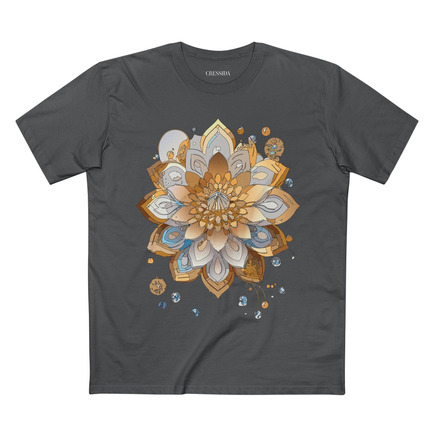 Floral Graphic T-Shirt Unisex 100 Cotton Art Design with Antique Flowers Tee 6