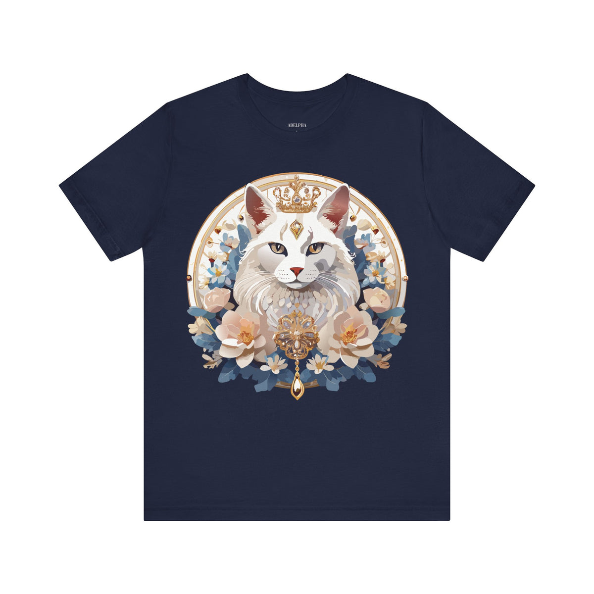 Medallion Graphic Unisex Cotton Bella+Canvas Tee with Art Design d74