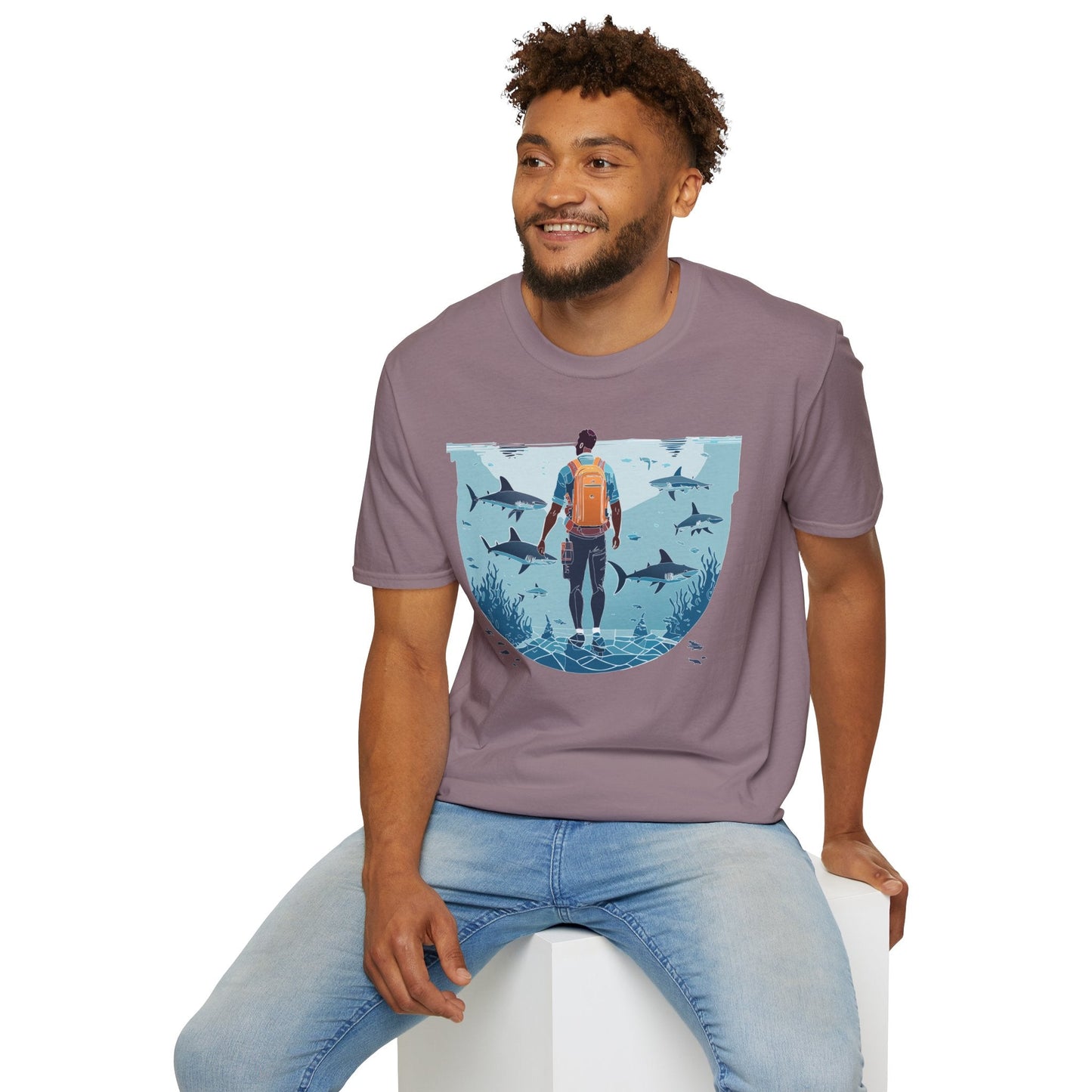 Ocean Graphic Unisex Softstyle Cotton Tee 5