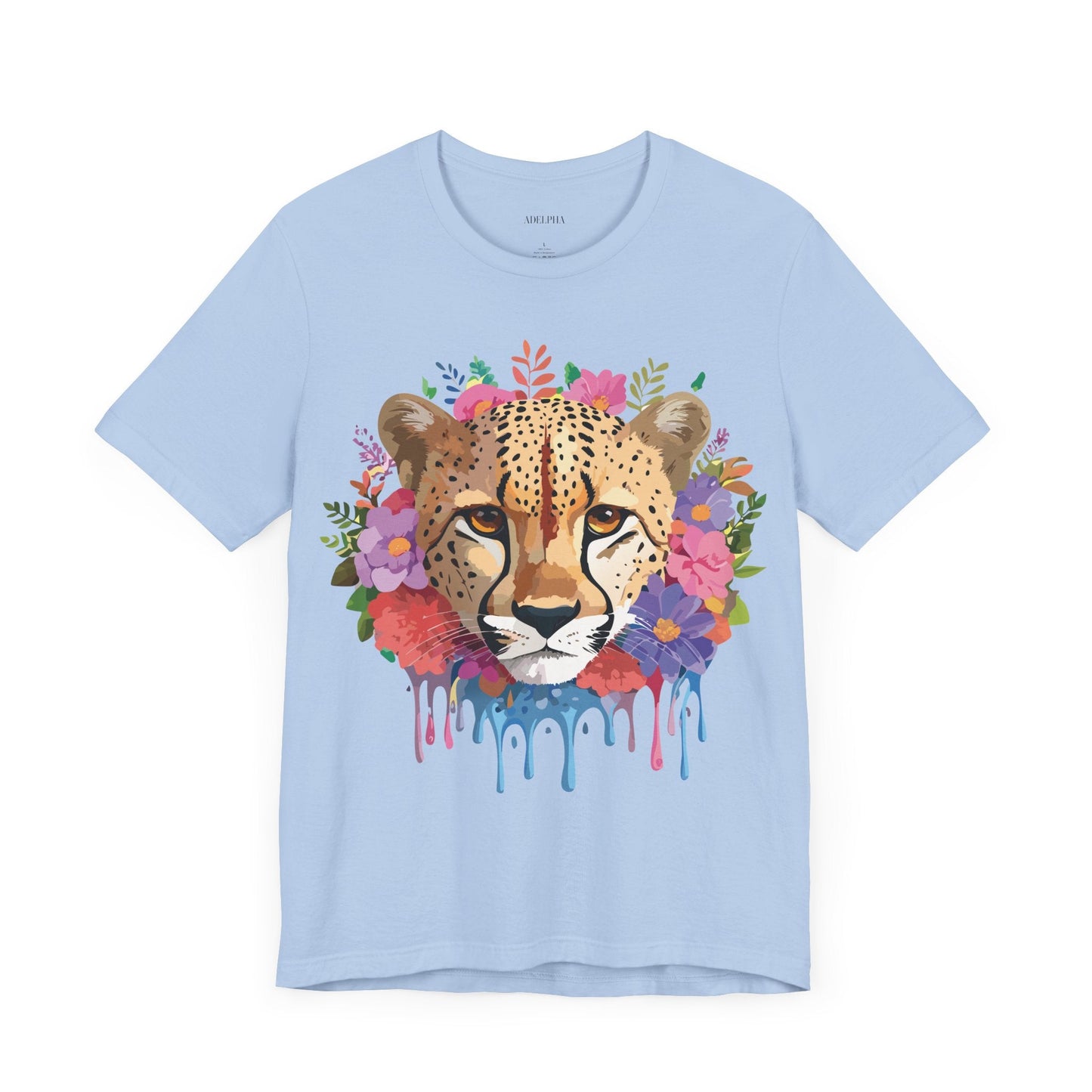Adelpha Cheetah Graphic Tee Unisex Short Sleeve Art Shirt Original Artwork