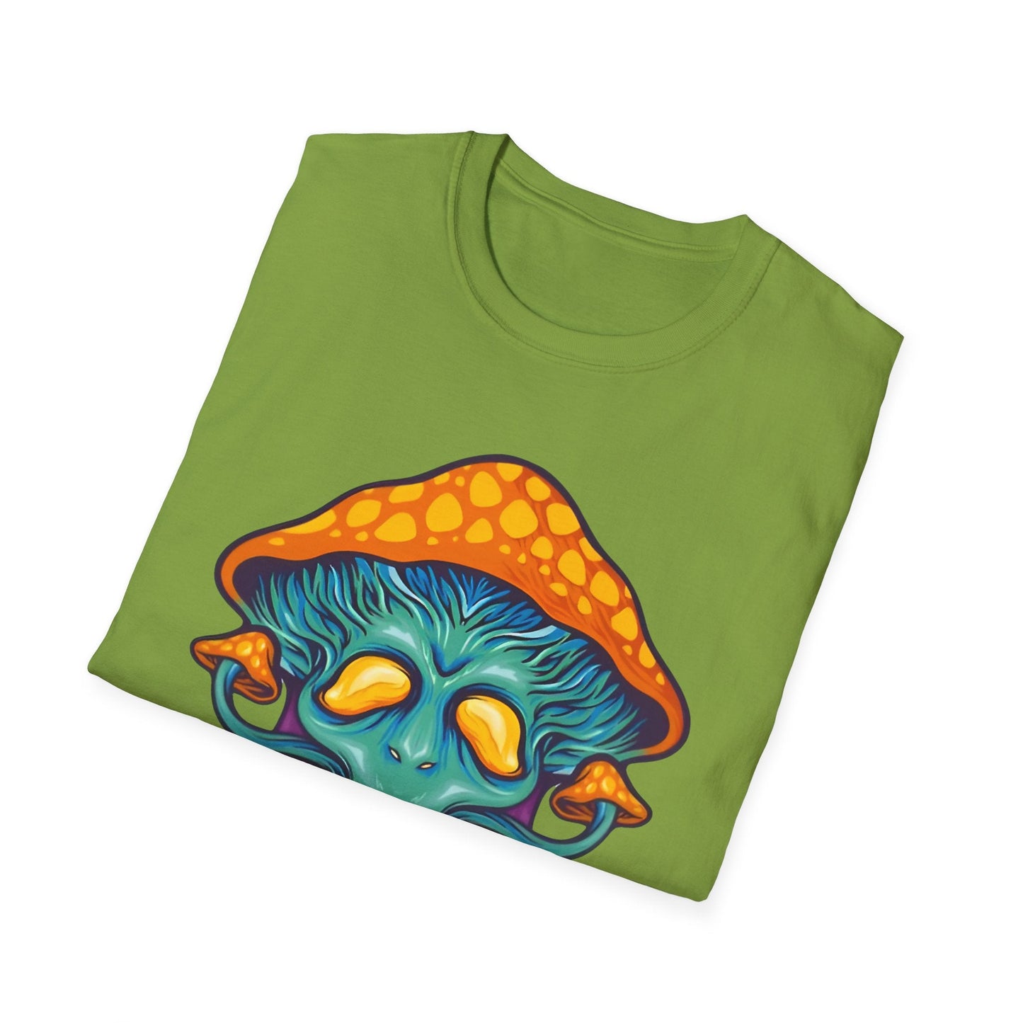 Mashroom T Shirt Unisex Funny Mushroom Design Tee 100 Percent Cotton Softstyle Collection