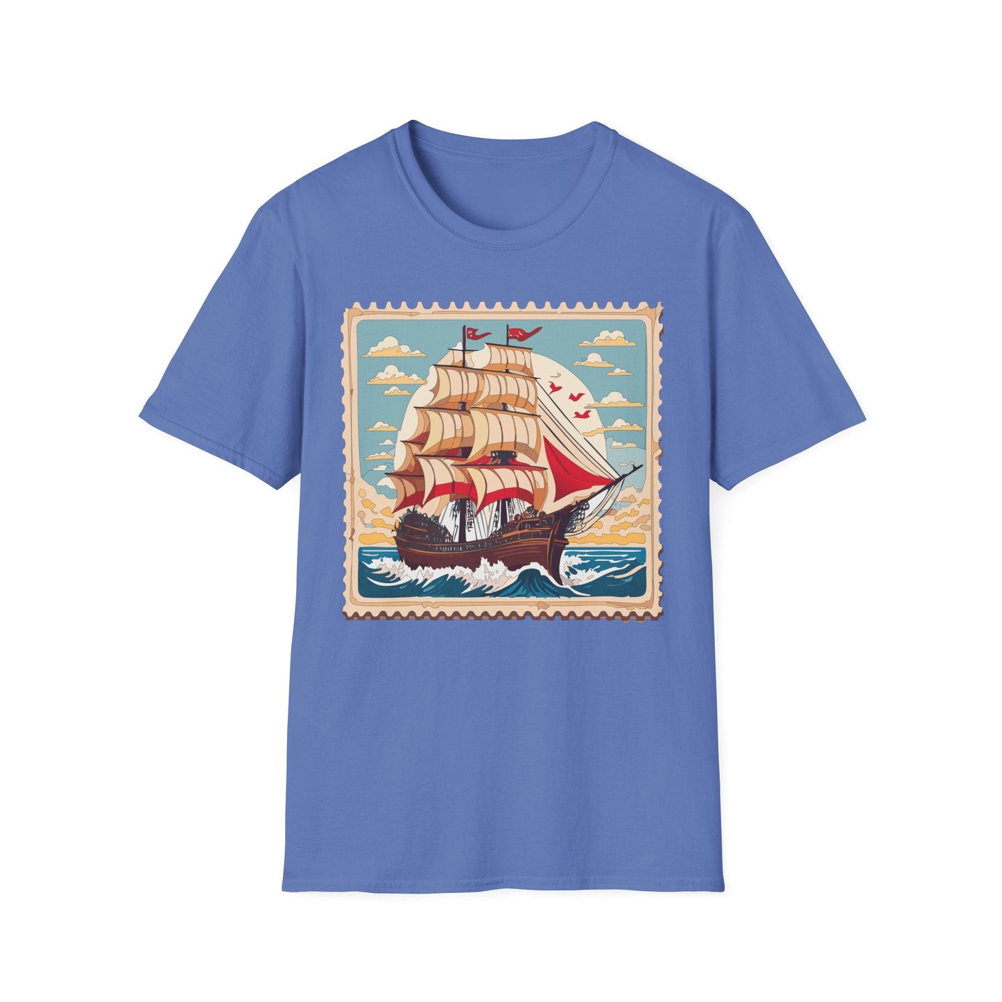 Ship T Shirts Frigate T Shirts Vessel Tee Shirt Unisex Softstyle Gildan 64000 Cotton Tee