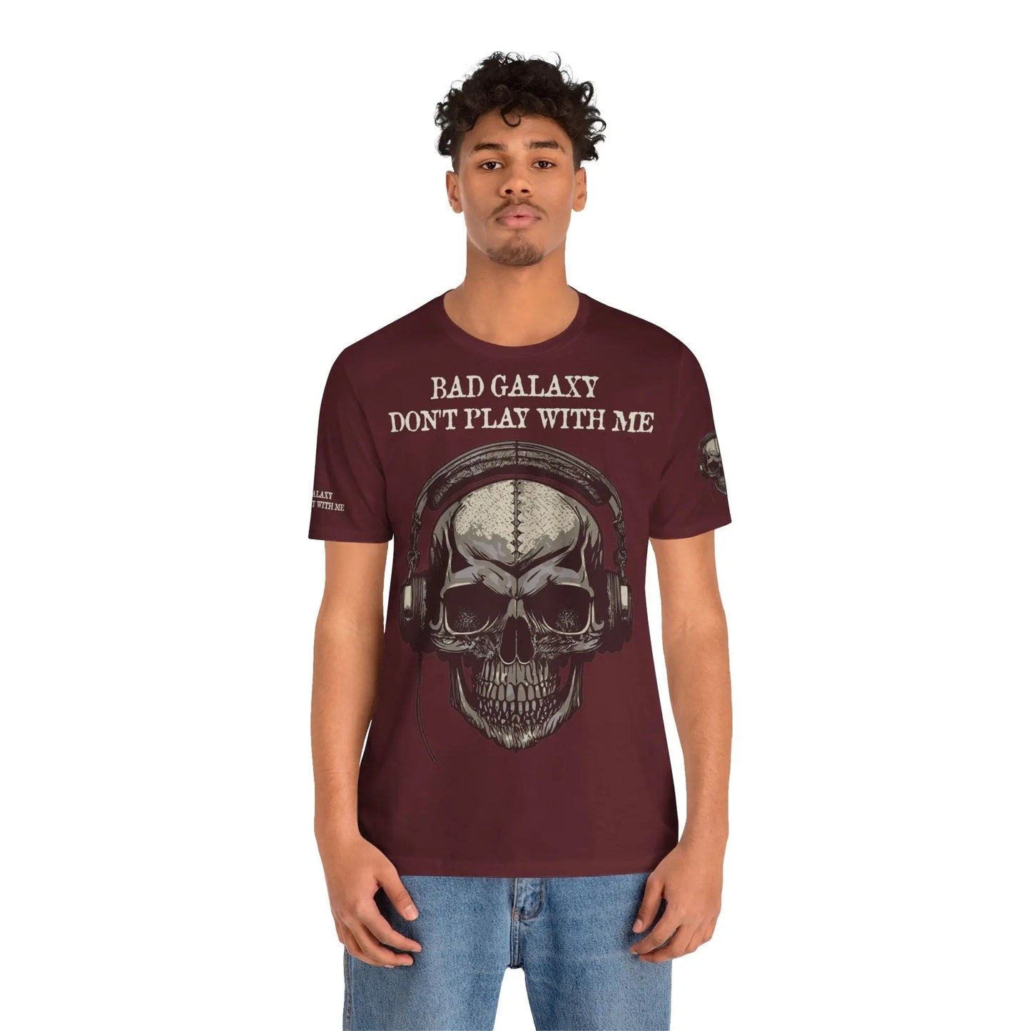 Skull T Shirt From Bad Galaxy 100 Percent Cotton Eco Friendly Made In USA With Durable Stitching