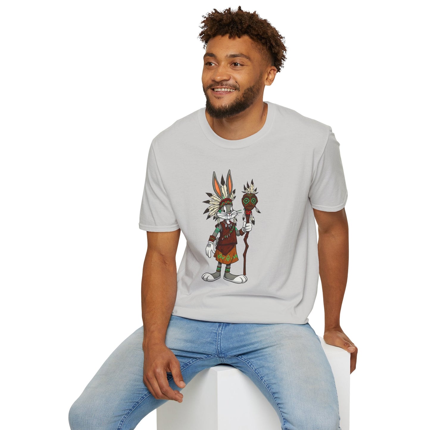 Bugs Bunny T Shirt Unisex Cartoon Character Design Gildan Softstyle 64000 Tee All Sizes