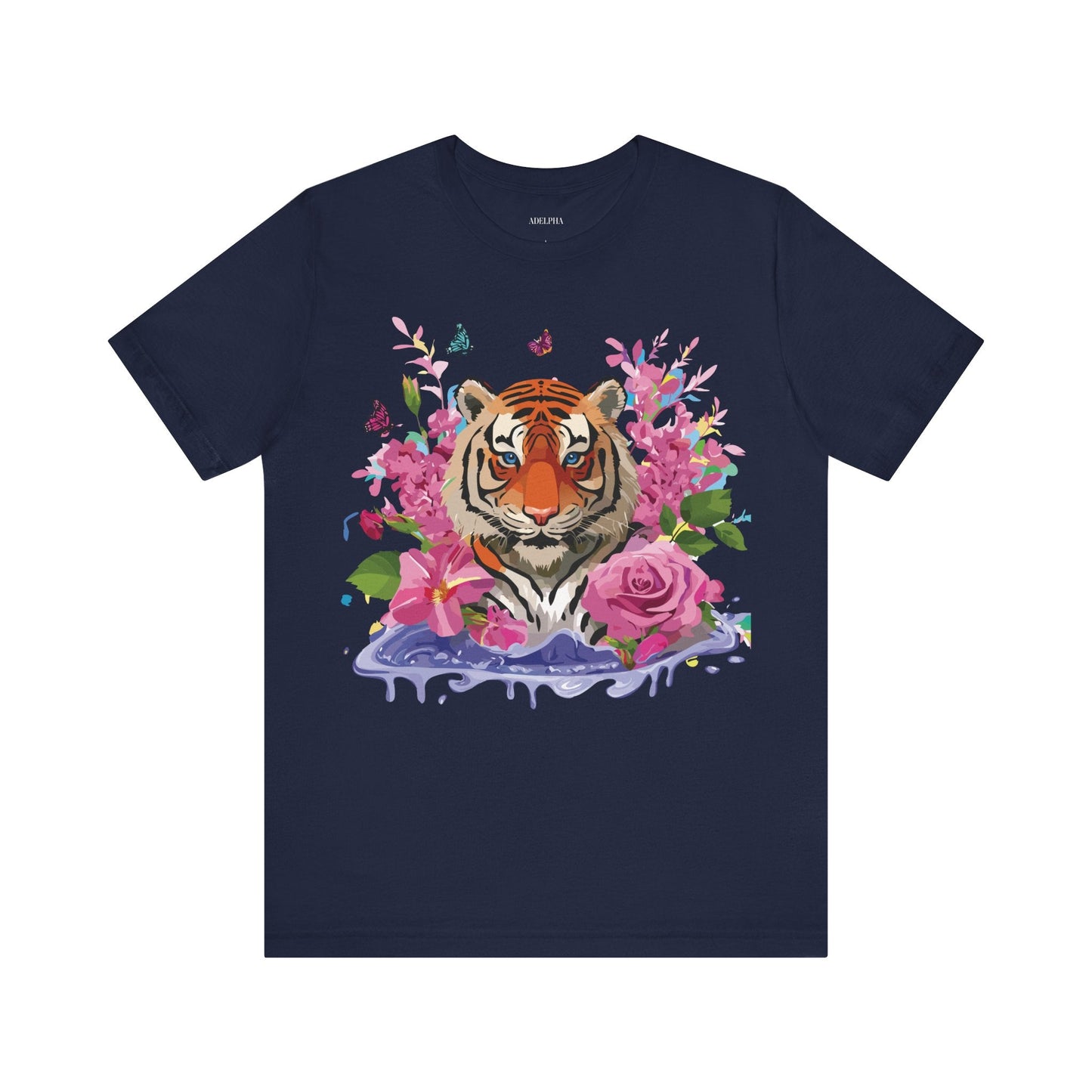 Tiger Graphic Unisex 100 Cotton Vintage Art with Animal Tee 11