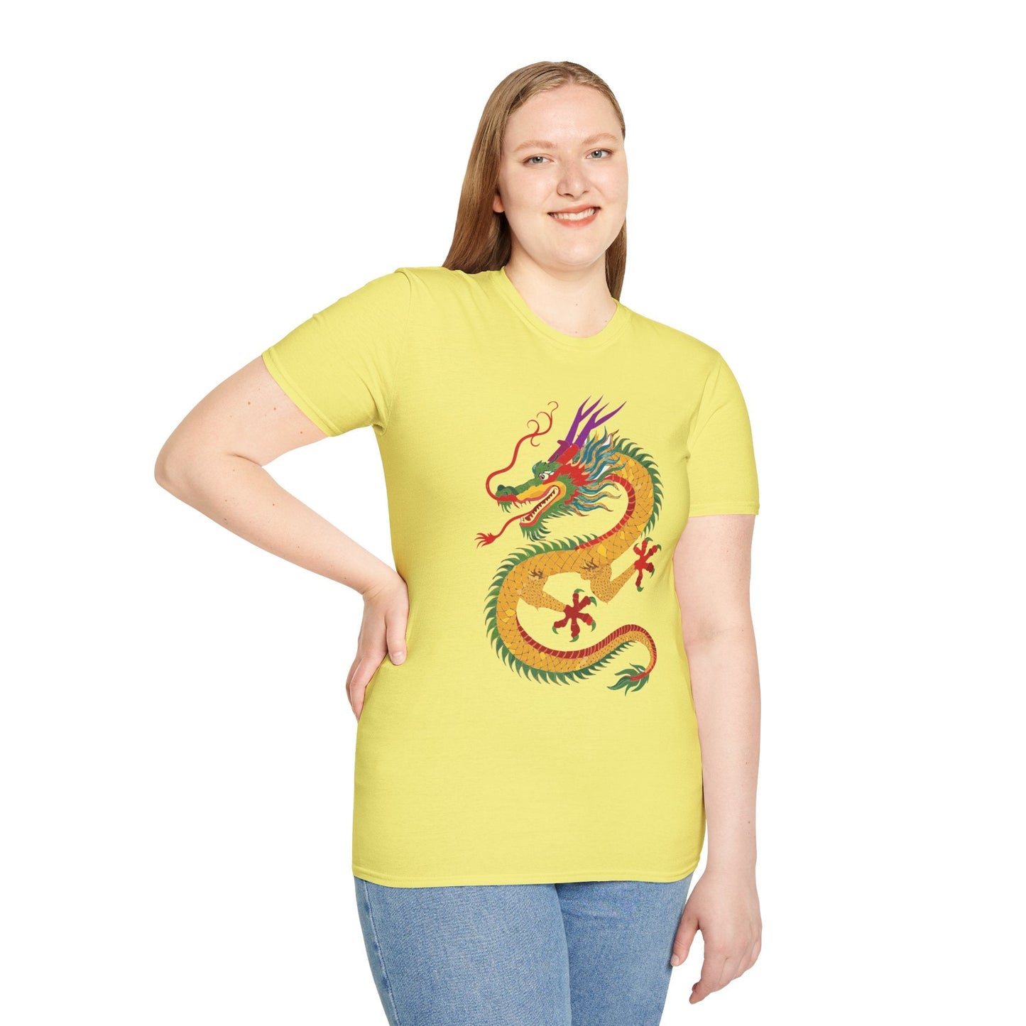Dragon T Shirt Unisex Dragon Shirt Animal Design Softstyle Ring Spun Cotton Tee Comfort