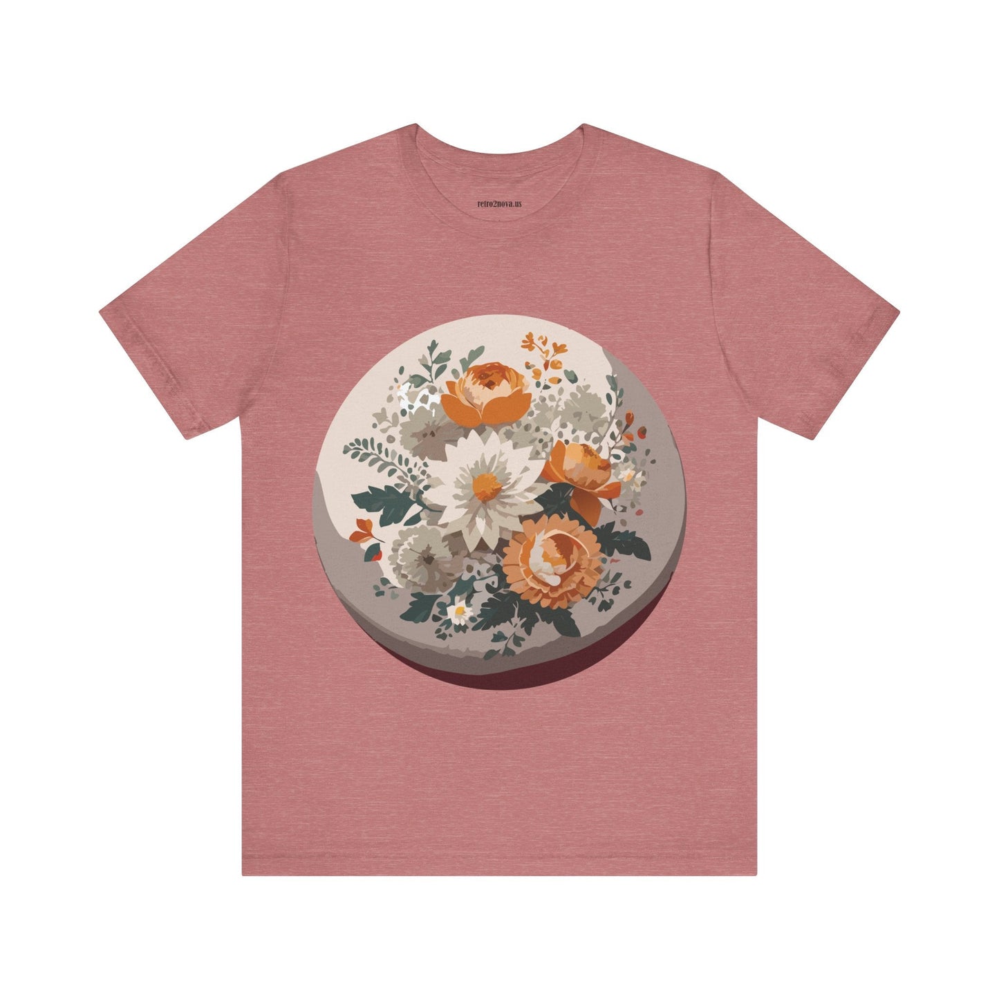 Floral Shirt Unisex Floral Print Jersey Tee Lightweight Breathable From Flowers Collection