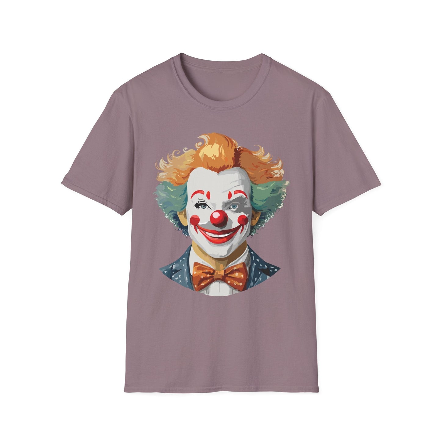 Unisex Short Sleeve Softstyle Clown T Shirt With Funny Man Circus Theme Tee Gildan 64000