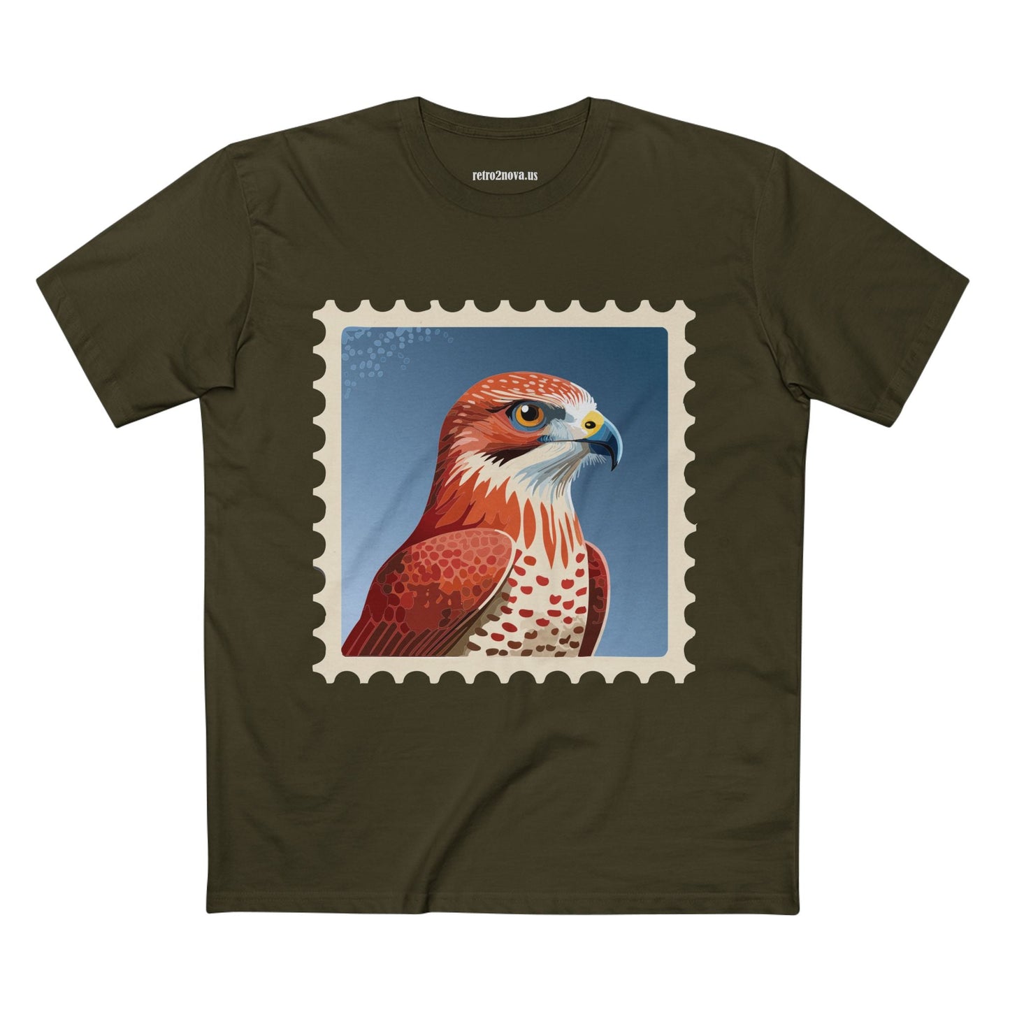 Stamp Shirt Postage Stamp Tee Unisex Premium Cotton Original Art Design Retro2Nova Art Collection