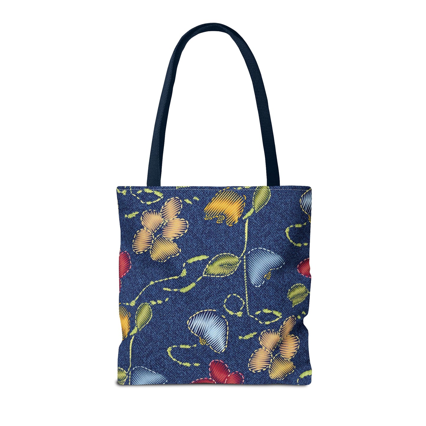 Denim Fabric Imitation Print Unisex Canvas Bag Poly Spun 3 Sizes Tote Bag 128