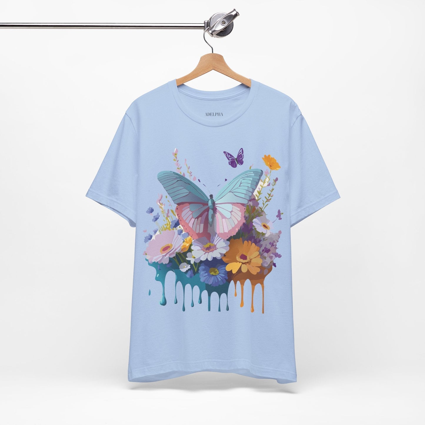 Butterfly Graphic Tee Unisex Short Sleeve Jersey Vintage Artwork Adelpha