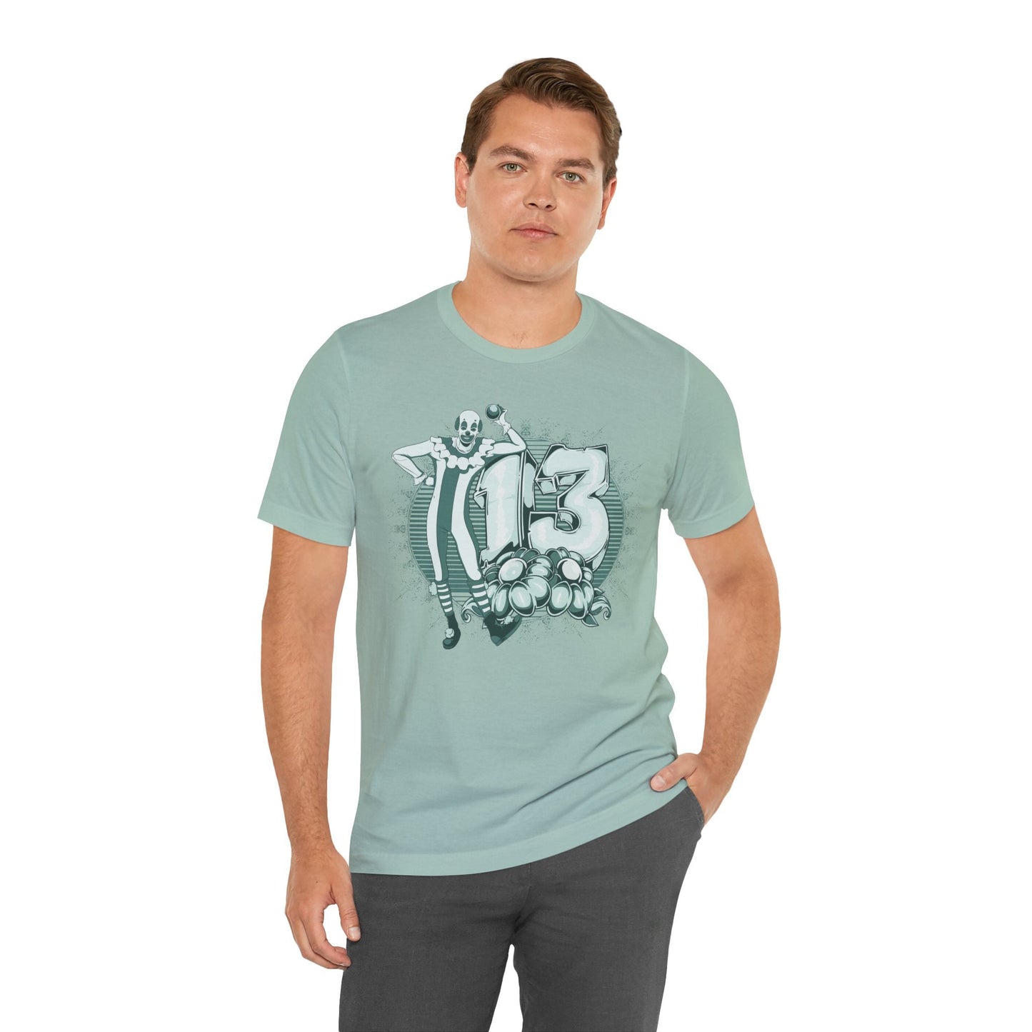Vintage Clown Graphic Illustration Unisex Cotton T-Shirt Art-39