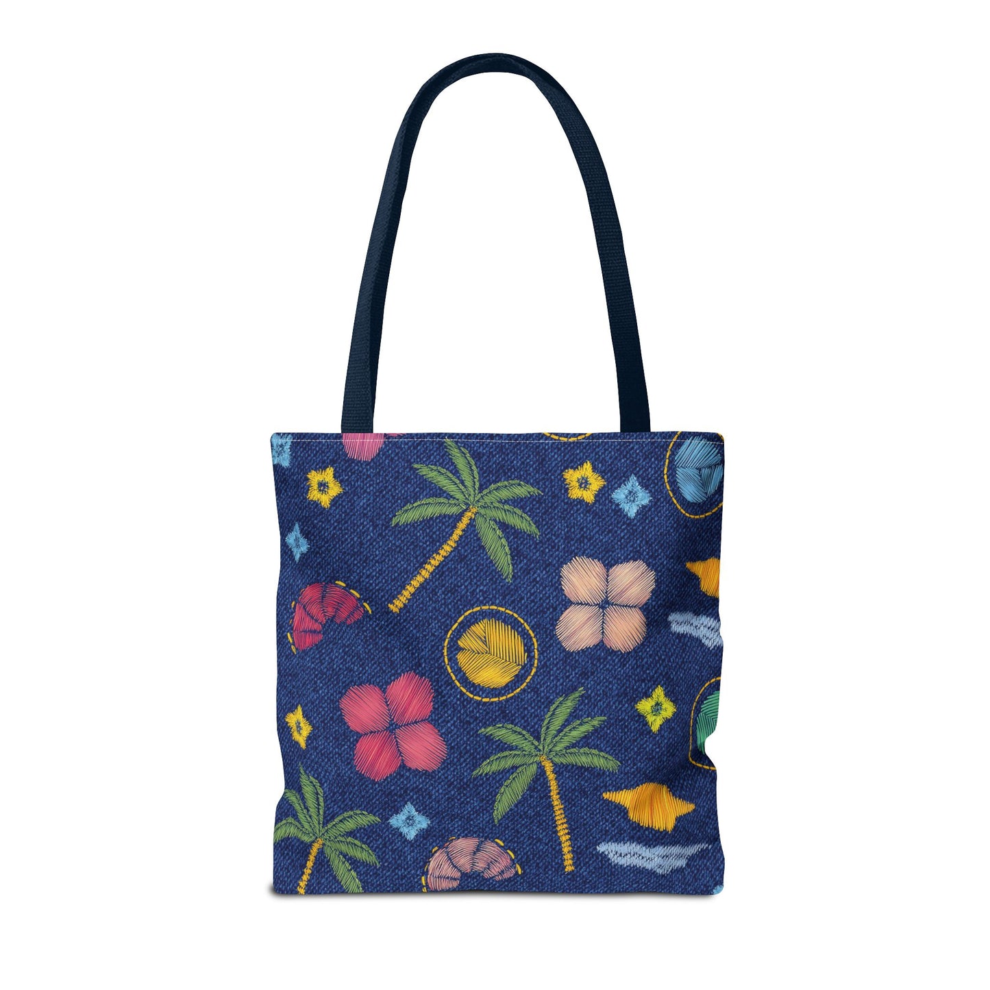 Denim Fabric Imitation Print Unisex Canvas Bag Poly Spun 3 Sizes Tote Bag 182-7